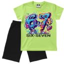 Комплект тениска и бермуди SIX SEVEN в резеда