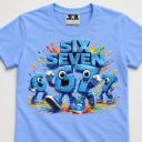 Тениска SIX SEVEN в синьо