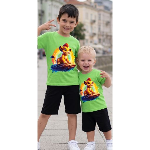 Комбинация 2 части (т/б) Цар Лъв в зелено