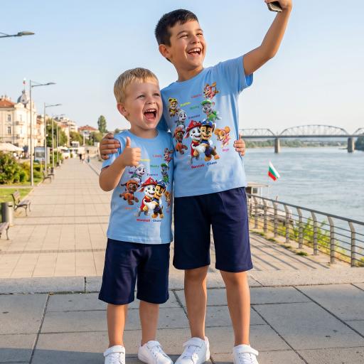 Комбинация 2 части (т/б) Пес Патрул в синьо