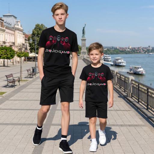 Комбинация 2 части (т/б) Скуид гейм черно
