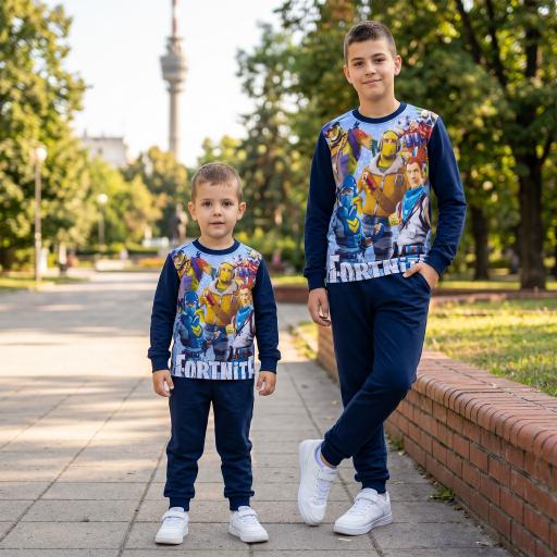 Комплект 2 части (б/д) Фортнайт в синьо