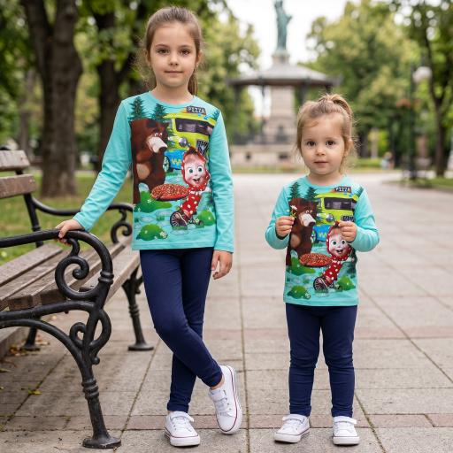 Комплект 2 части (б/к) Маша и Мечока в мента