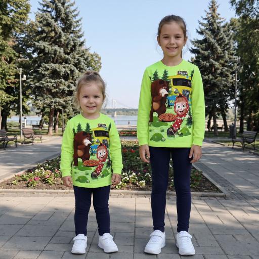 Комплект 2 части (б/к) Маша и Мечока в резеда
