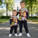 Комплект 2 части (б/д)  Маша и Мечока в сиво