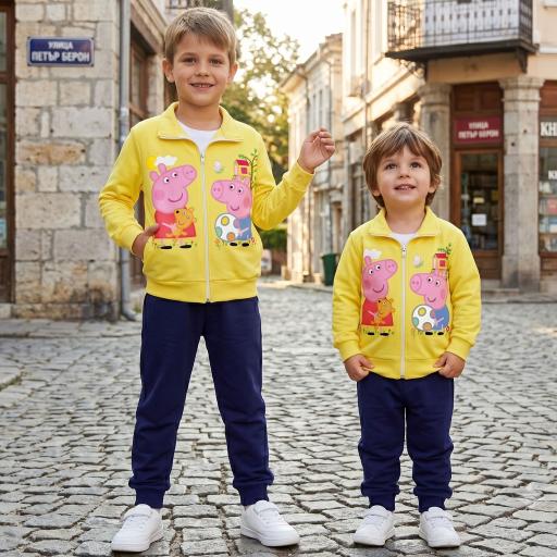 Комплект 2 части (с/д) Прасето Пепа в жълто
