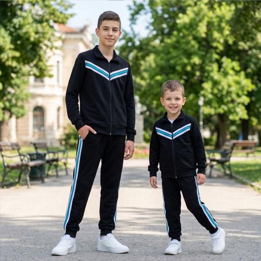 Комплект 2 части (с/д) в черно (бсб) с 3 канта