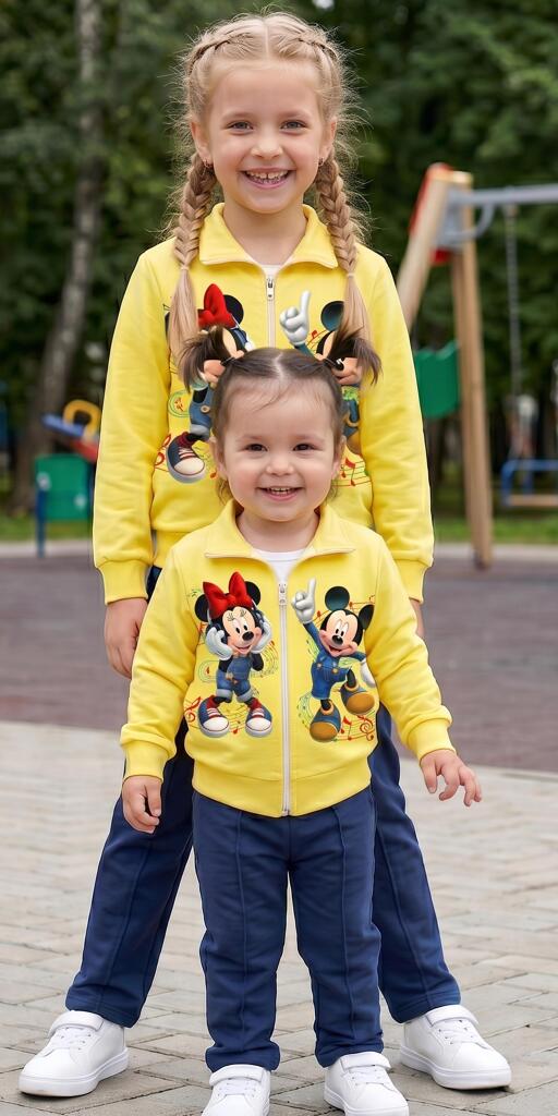 Комплект 2 части (с/д) Мини и Мики в жълто