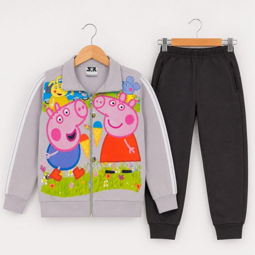 Комплект 2 части (с/д) Пепа прасето сиво/тъмносиво