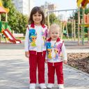 Комплект 3 части (б/е/д) Искрица и Сияйница екрю и червено