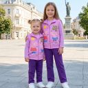 Комплект 3 части (б/е/д) Прасето Пепа във виолетово