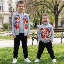 Комплект плътен 3 части (б/е/д) Пламъчко в сиво