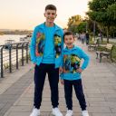 Комплект плътен 3 части (с/б/д) Хълк в синьо