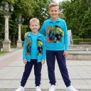 Комплект плътен 3 части (б/е/д) Хълк в синьо