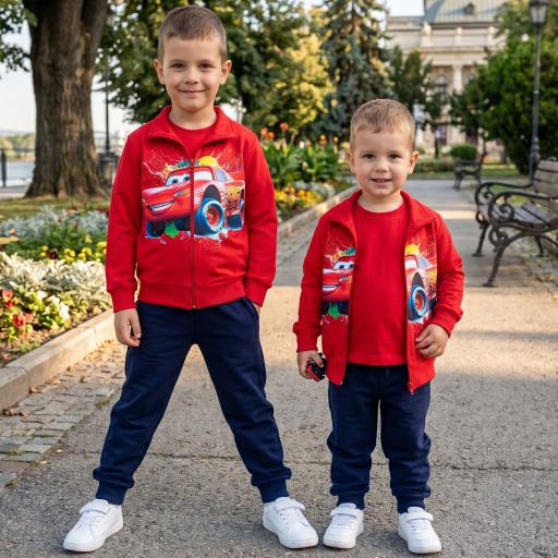 Комплект плътен 3 части (с/б/д) Маккуин в червено