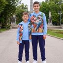 Комплект 3 части (с/б/д) Динозаври в синьо
