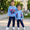 Комплект плътен 3 части (с/б/д) Спайдърмен в синьо