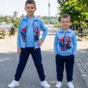 Комплект плътен 3 части (б/е/д) Спайдърмен в синьо