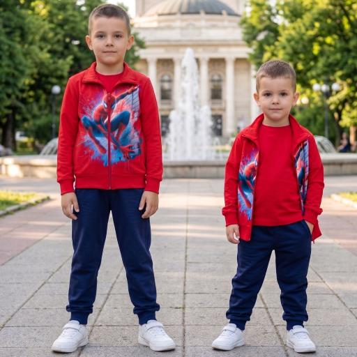 Комплект плътен 3 части (с/б/д) Спайдърмен в червено