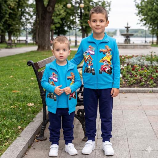 Комплект плътен 3 части (б/е/д) Пес Патрул в синьо