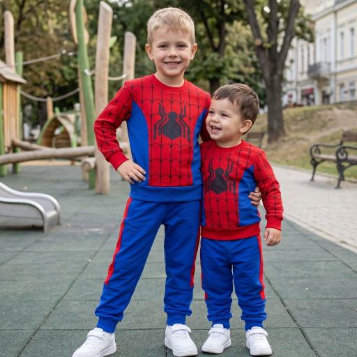 Комплект плътен блуза и долнище Спайдърмен