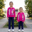 Комплект Gabby’s Dollhouse – елек, блуза и долнище в циклама и тъмни тонове.
