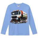Блуза тънка с метачна машина в синьо