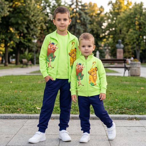 Комплект 3 части (с/б/д) Цар Лъв в резеда