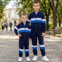 Комплект 2 части (с/д) тъмносин с бяло и мастиленосиньо