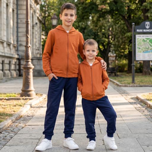 Комплект плътен 2 части (с/д) в кафяво