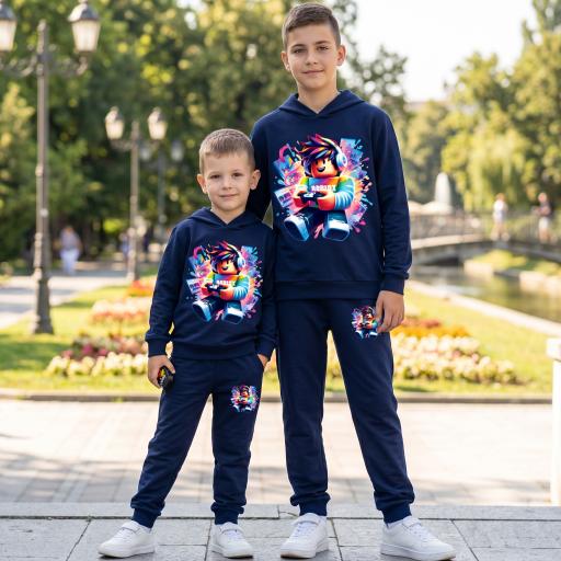 Комплект плътен 2 части (б.к/д) ROBLOX в тъмносиньо