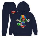 Комплект плътен 2 части (б.к/д) Brawl Stars в тъмносиньо