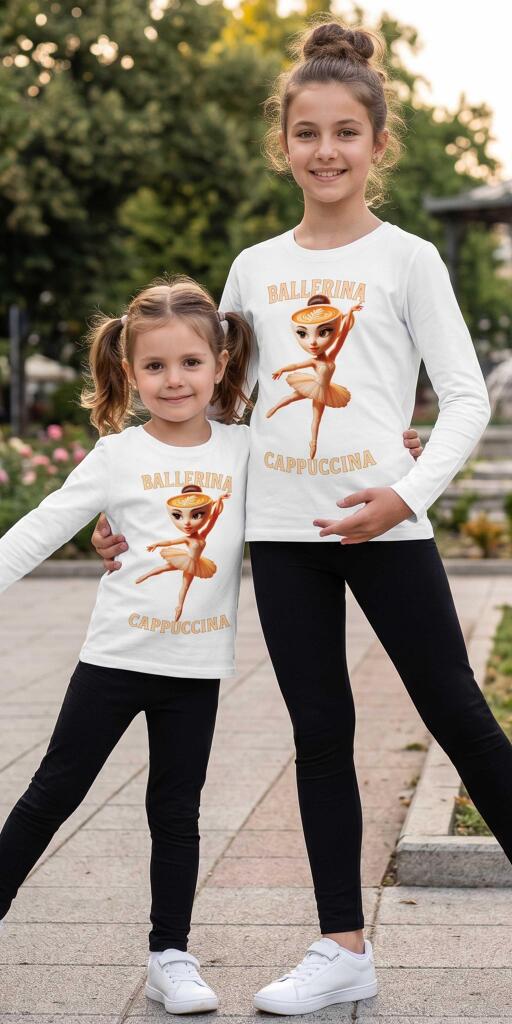 Комплект тънък блуза и клин Балерина Капучина