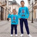 Комплект тънък 2 части (б/д) Супер Соник в наситеносиньо