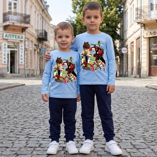 Комплект тънък 2 части (б/д) Ben 10 в синьо