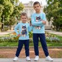 Комплект 2 части (б/д) Хъски в синьо