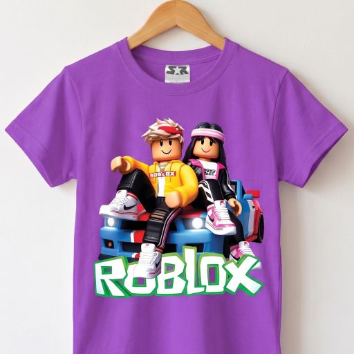 Тениска ROBLOX във виолетово