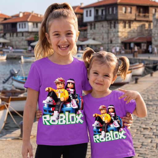 Тениска ROBLOX във виолетово