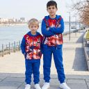 Комплект дебела вата 3 части (с/б/д) Спайдърмен в червено