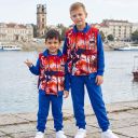 Комплект дебела вата 3 части (б/е/д) Спайдърмен в червено