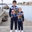 Комплект дебела вата 2 части (с/д) Майнкрафт в синьо