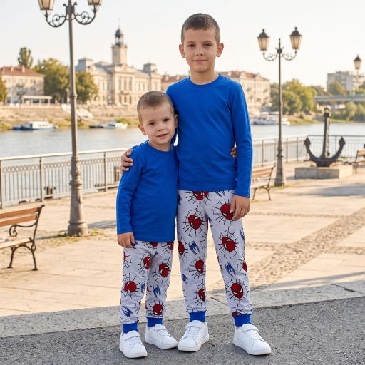 Комплект 2части (б/д) с долнище Спайдърмен1 в мастиленосиньо