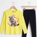 Комплект 2 части (б/к) Сладко коте в жълто