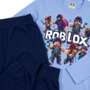 Синя блуза с Roblox герои и универсално долнище