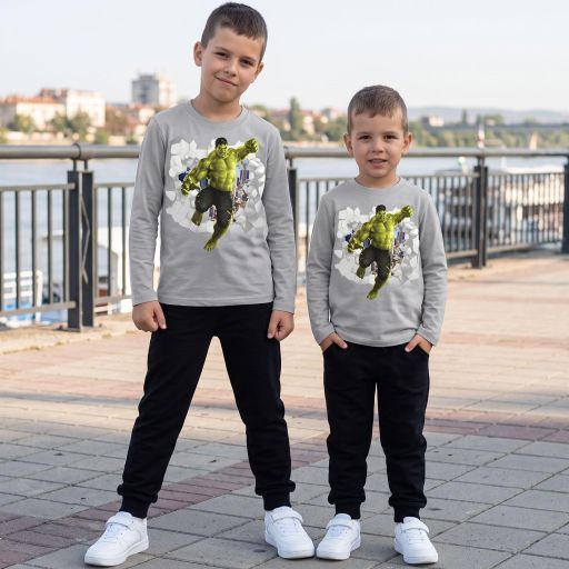 Комплект 2 части (б/д) Хълк в сиво