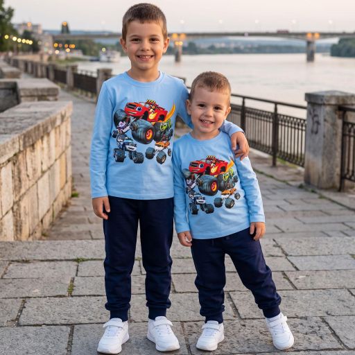 Комплект тънък 2 части (б/д) Пламъчко в синьо