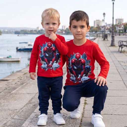 Комплект тънък 2 части (б/д) Спайдърмен в червено