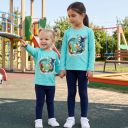 Комплект тънък 2 части (б/к) Том и Джери в мента