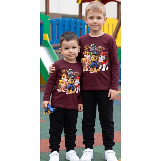 Комплект тънък 2 части (б/д) Пес Патрул бордо