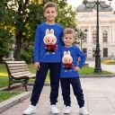 Комплект тънък 2 части (б/д) Лабубу в мастиленосиньо